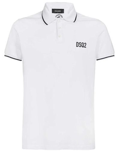 DSquared² Polo shirt con stampa logo - Bianco