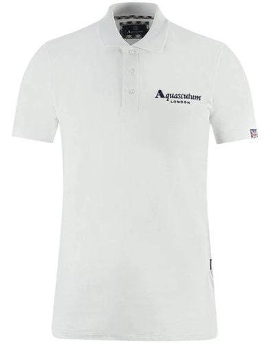 Aquascutum Tops > polo shirts - Blanc