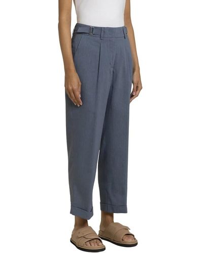 Peserico Cropped Trousers - Blue