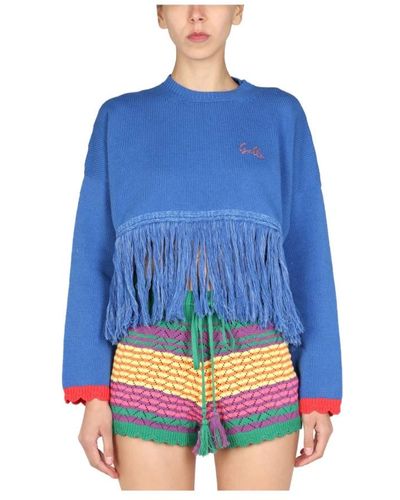 Gallo Round-Neck Knitwear - Blue