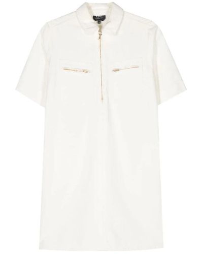 A.P.C. Short Dresses - White