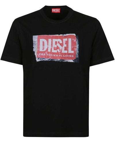 DIESEL Anpassen t-shirt,verstellbares q6 t-shirt - Schwarz