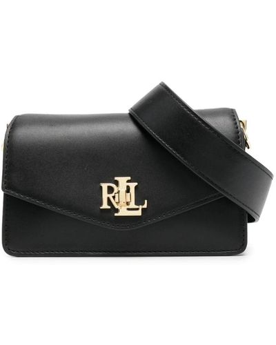 Ralph Lauren Elegante tayler pelle crossbody portafoglio borsa - Nero