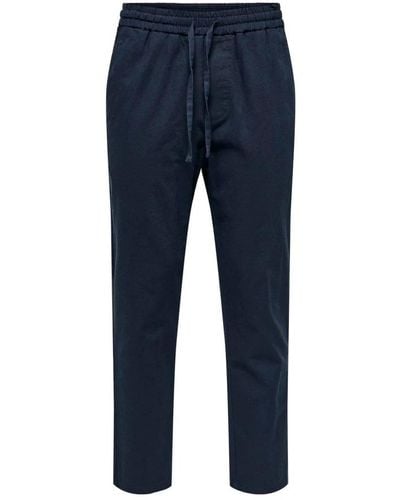 Only & Sons Slim-Fit Trousers - Blue