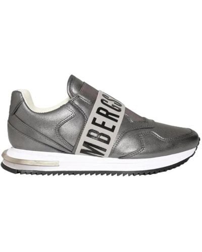 Bikkembergs Sneakers casual argento in pelle - Grigio
