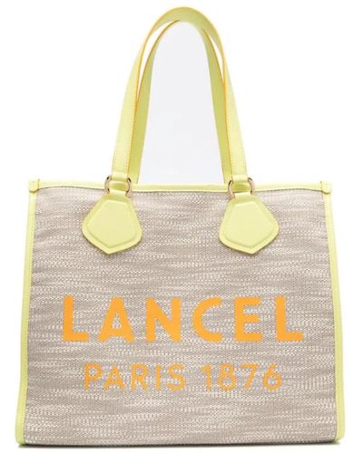 Lancel Tote bags,naturel/blanc summer large tote bag - Gelb