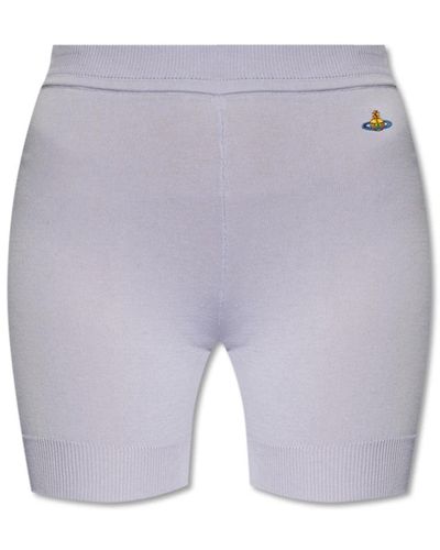 Vivienne Westwood Shorts con logo - Morado