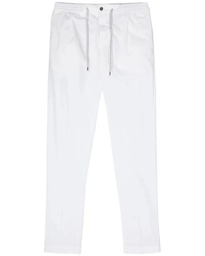 PT01 Pantaloni jogging popeline stretch bianchi - Bianco