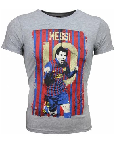Local Fanatic Messi 10 print fußball - t-shirt - 1170g - Weiß
