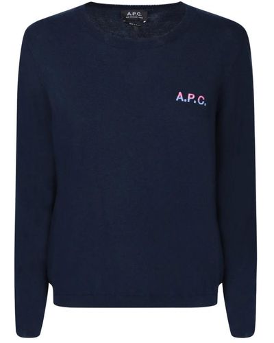 A.P.C. Round-Neck Knitwear - Blue