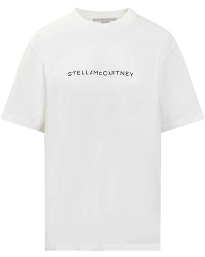 Stella McCartney Logo crew-neck tee shirt - Blanco