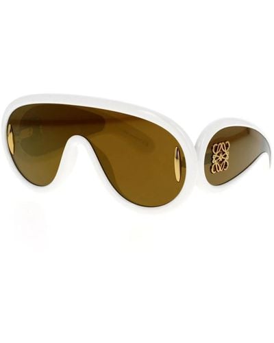 Loewe Stilvolle sonnenbrille mit goldenen verspiegelten gläsern - Mettallic