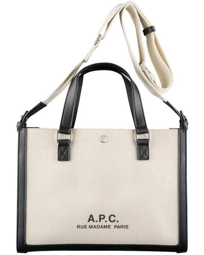 A.P.C. Tote Bags - Natural