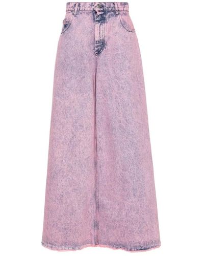 Marni Rosa marble wash weite bein hose - Lila