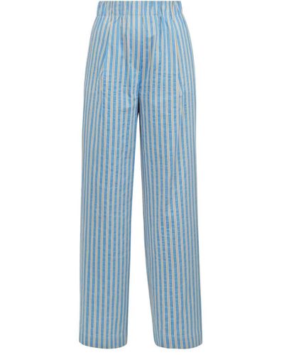 Alysi Straight Trousers - Blue