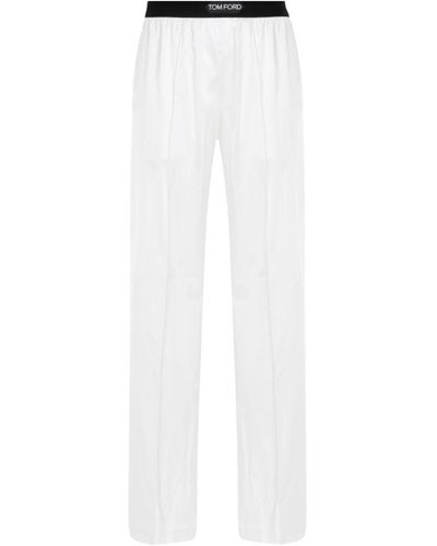 Tom Ford Straight Trousers - White
