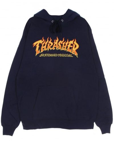 Thrasher Feuer-Logo Hoodie. - Blau