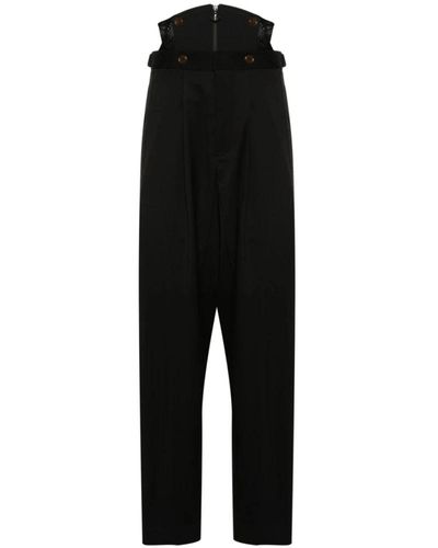 Vivienne Westwood Pantaloni neri con dettaglio corsetto - Nero