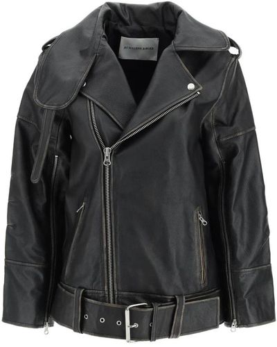 By Malene Birger Beatrisse leather jacket - Nero