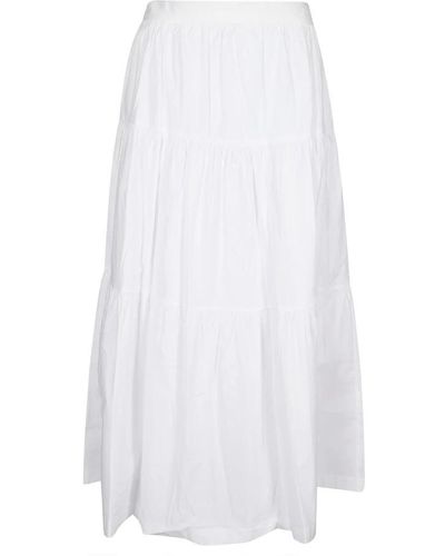 STAUD Midi Skirts - White