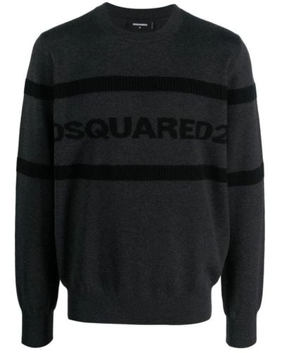 DSquared² Round-Neck Knitwear - Black
