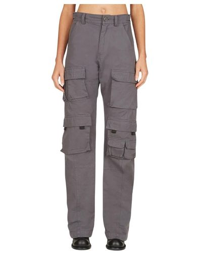 Martine Rose Trousers > straight trousers - Gris