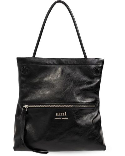 Ami Paris Einkaufstasche - Schwarz