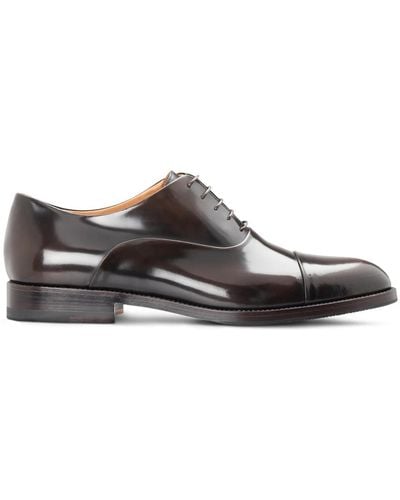 Moreschi Dunkelbrauner leder oxford schuh