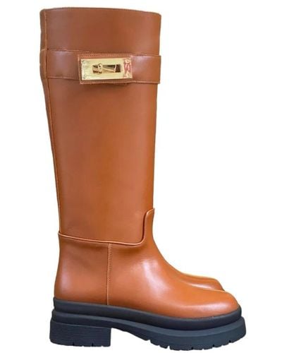 Stokton High Boots - Brown