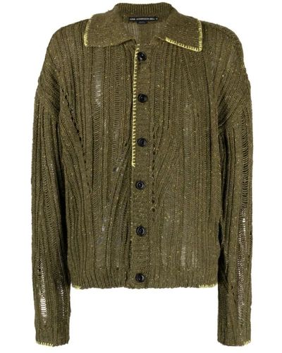ANDERSSON BELL Grüner khaki distressed pullover