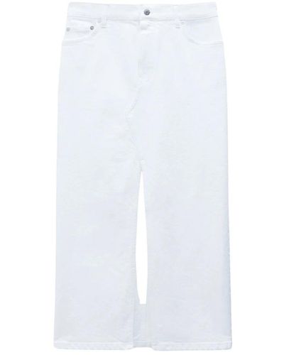 Filippa K Pantaloni da sci in denim con spacco lungo - Bianco