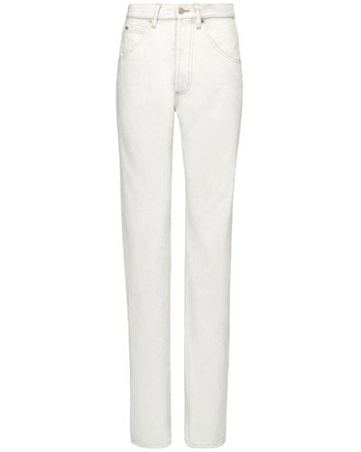 Maison Margiela High-Waisted Straight-Leg Jeans - Weiß