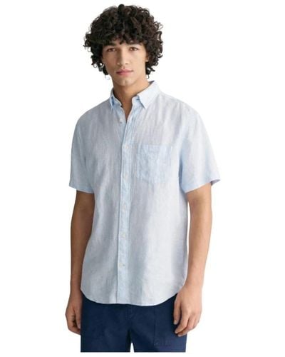 GANT Short Sleeve Shirts - Blue