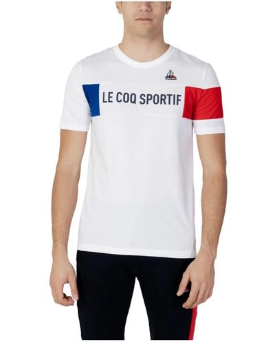 Le Coq Sportif T-Shirts - White
