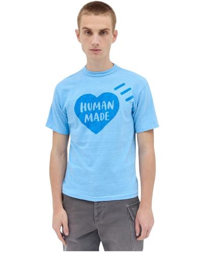 Human Made Baumwoll logo print rundhals t-shirt - Blau