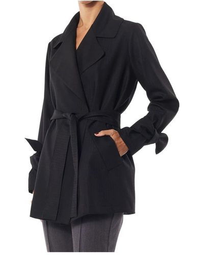 ALESSIA SANTI Belted Coats - Black