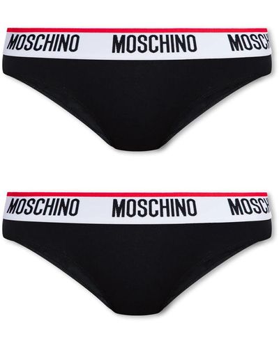 Moschino Slips de marca pack de 2 - Negro