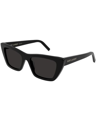 Saint Laurent Mica-032 sonnenbrille in schwarz/grau