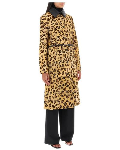 Saks Potts Leopard motif ponyskin coat - Metálico