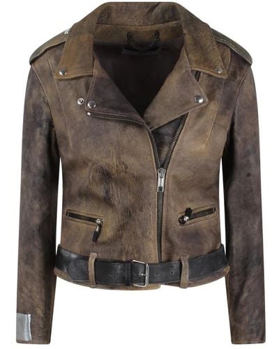 Golden Goose Leather Jackets - Green