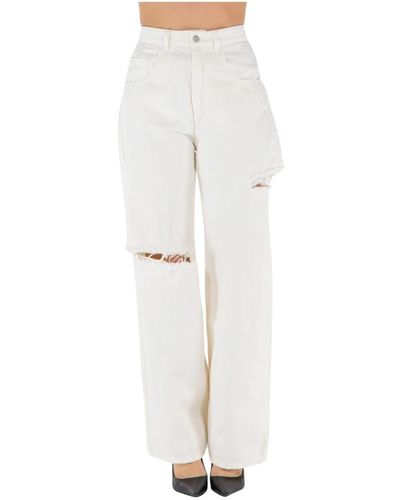 ICON DENIM Trousers > wide trousers - Blanc