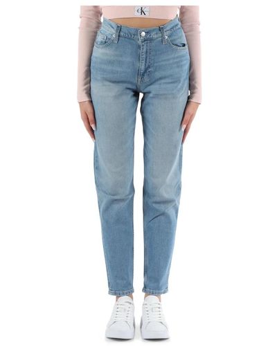 Calvin Klein Mom fit five-pocket jeans - Blau