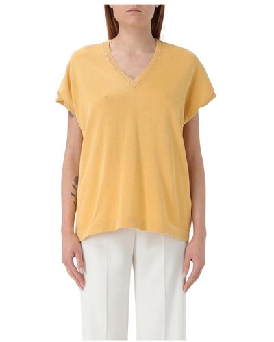 Fabiana Filippi V-ausschnitt t-shirt - Gelb