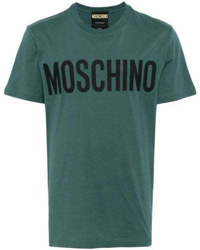 Moschino Grünes t-shirt mit logo-print