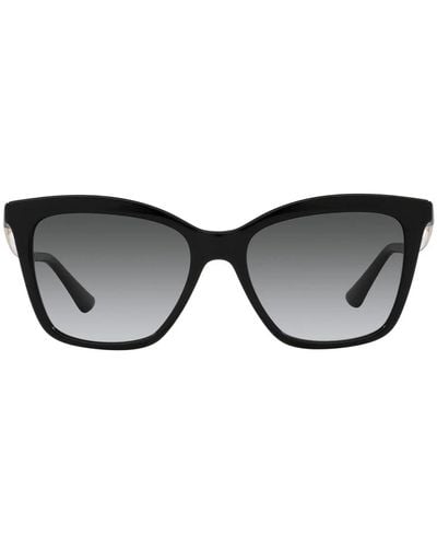 BVLGARI Polarisierte cat-eye sonnenbrille mit schwarzem rahmen
