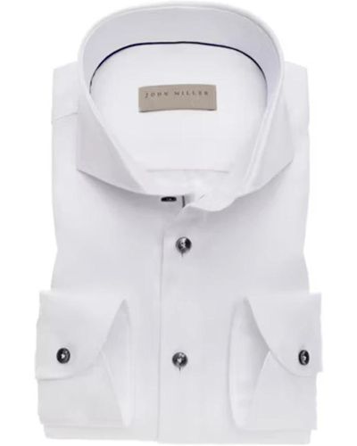 John Miller Weißes tailored fit bügelfreies hemd