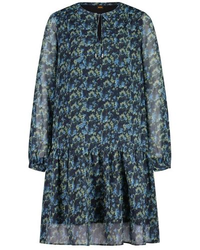 BOSS Kleid dalliana mit muster - Blau