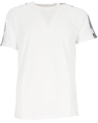Moschino Weißes logo t-shirt