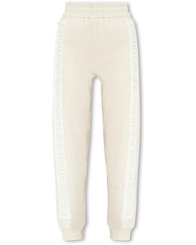 Fendi Trousers > sweatpants - Neutre