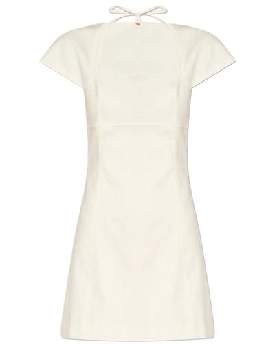 Cult Gaia Leonora kleid mit kurzen ärmeln - Weiß